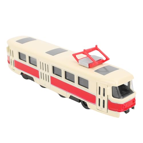Toy Train Set, Legierungstzug Model Lustige leichte Musik Open Door Simulation Zugspielzeug für Kinder Kleinkind Mädchen Auto Set Legierung City Zug (Rot) von WOHPNLE