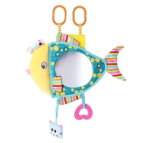 WOHPNLE 0 bis 18 Monate Baby Hanging Spielzeug, Säuglingsaktivität Spielzeug süßes Krippenbett Plüsch -Kinderwagen und Autositzspielzeug Baby -Kinderwagen Komfort Spielzeug mit Spiegel von WOHPNLE