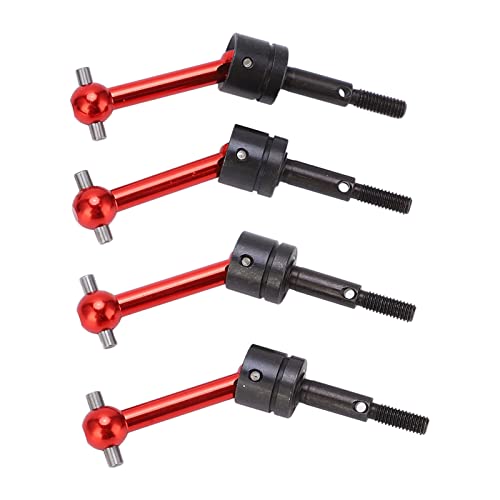 WOHPNLE 4PCS Rc Antriebswelle, Aluminiumlegierung Universal Antriebswelle Metall Antriebswelle 70mm Antriebswellenbaugruppe Für Tt02 1/10 Rc Car Upgrade Teile(Rot) von WOHPNLE