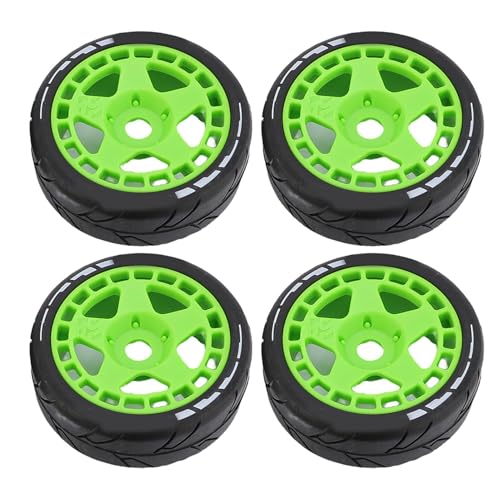 WOHPNLE 4pcs RC -Autorreifen, 17 mm robuste Plastik -Rallye -Reifen 1/8 RC -Autoradreifen für Off -Straße RC -Autos und Unterhaltung Schwarz (Grün) von WOHPNLE
