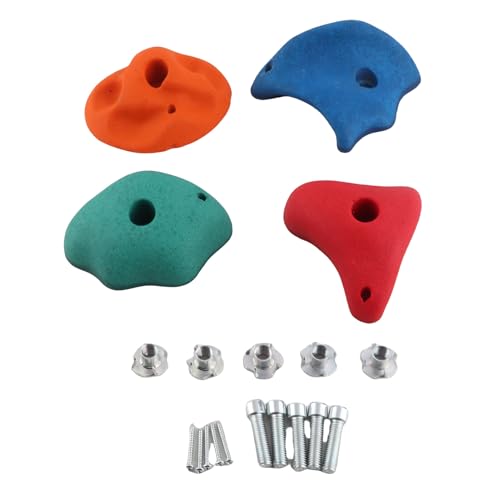 WOHPNLE 5 PCS -Klettern hält, farbenfrohe Felswandklettern mit Montage -Hardware -sicheres Spielplatzzubehör für Spielstrukturen im Freien im Freien im Freien im Freien im Freien im Freien von WOHPNLE