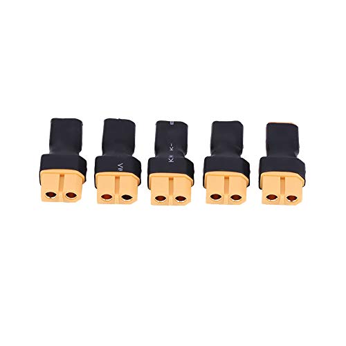 WOHPNLE 5 Teile/Satz Keine Drähte XT30 zu XT60 Stecker, XT30 zu XT60 RC Drone Stecker Adapter Batterie Konverter Stecker 2 Arten Für RC Zubehör(XT30 Male to XT60 Female) von WOHPNLE