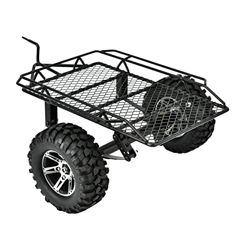 WOHPNLE Anhänger Auto Hopper Trail, RC Kippanhänger DIY Metall Trail Auto Anhänger Hopper Passend Für D90/SCX10/4 1/10 Scale RC Crawler Car von WOHPNLE