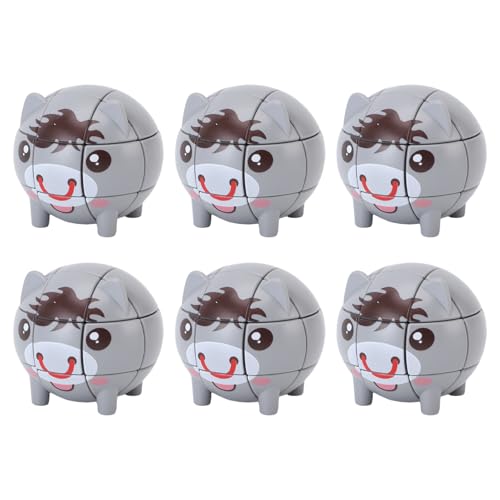 WOHPNLE Animal Speed Cube 6 Pack, 3x3 Puzzlespielzeug mit Kalb -Cartoon -Design für Kinder Hirnteaser und Bildungsparty Gefälligkeiten WOHPNLE Animal Speed Cube 6 Pack, 3x3 Puzzlespielzeug mit Kalb -Cartoon -Design für Kinder Hirnteaser und Bildungsparty Gefälligkeiten von WOHPNLE