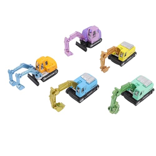 WOHPNLE Bagger -Bauspielzeugset, 5 PCs langlebige Legierungs -Engineering -LKWs mit abnehmbarem Haken für die einfallsreiche Rolle der Kinder im Innenbereich im Freien von WOHPNLE