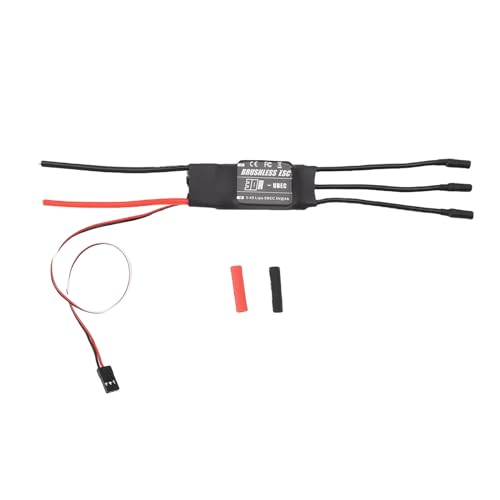 WOHPNLE Bürstenloser ESC für 3 bis 4s Lipo -Batterie, 30A bürstenloser Motor Controller Elektrischer Geschwindigkeitsregler Bec 5V 4A mit 3,55 mm Stecker für DIY RC -Flugzeuge Drohnen von WOHPNLE