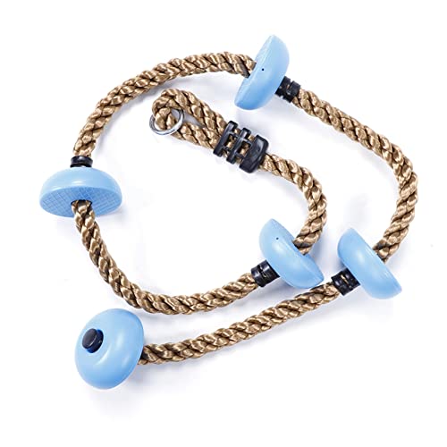 WOHPNLE Kletterseil für Kinder, 330lbs Gewichtskapazitätsdiskklettern Seil Swing -Set -Zubehör für Hinterhof -Schaukeln, Baumanpassungen oder Fitnessspielzonen (Blue) von WOHPNLE
