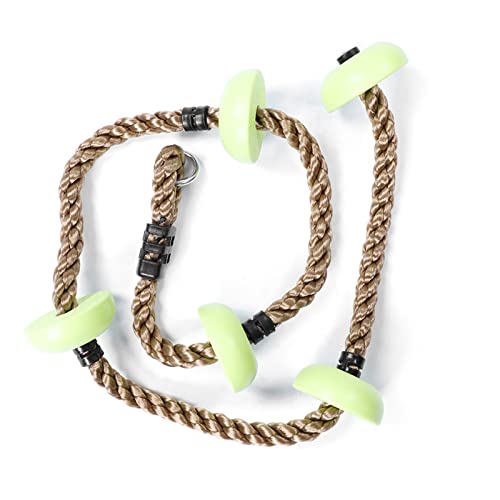 WOHPNLE Kletterseil für Kinder, 330lbs Gewichtskapazitätsdiskklettern Seil Swing -Set -Zubehör für Hinterhof -Schaukeln, Baumanpassungen oder Fitnessspielzonen (Green) von WOHPNLE