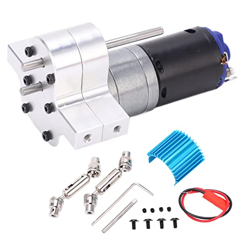 WOHPNLE RC Car Transfer Gearbox, Enhances Heat Dissipation Metal Transmission Gearbox High Strength and Stability RC Accessory for Both Hobbyists and Enthusiasts (Silver) von WOHPNLE