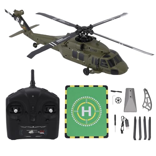 WOHPNLE RC-Helikopter, 2,4-G-4-Kanal-Bürstenlosmotorflugzeug mit 6-Achsen-Gyroskop, Höhenhaltung, stabilem Flug und Anti-Crash-Funktionen für Anfängertraining im Innen- und Außenbereich von WOHPNLE