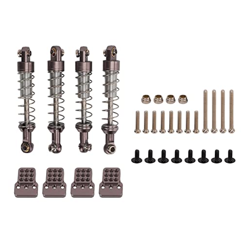 WOHPNLE RC -Stoßdämpfer -Set, 2 Paare Metall -Verstellbarer RC -Dämpfer mit RC -Auto -Federung -Upgrade für WPL C14 C24 Mn D90 99S 1/16 LKW (Ti) von WOHPNLE