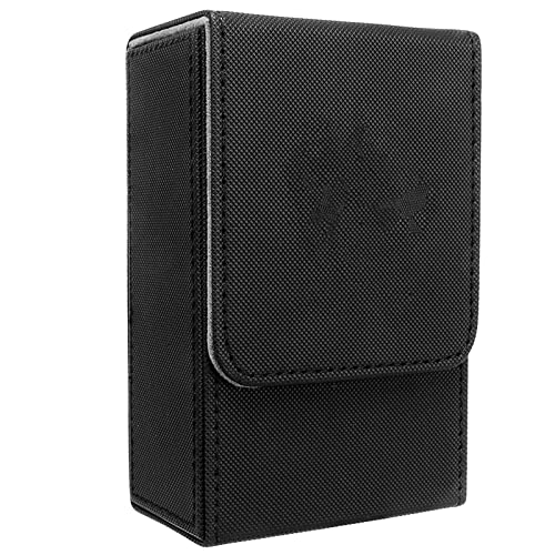 Tarot -Aufbewahrungsbox mit Sun Moon Design großgröße PU Leder Tarot Kartenbox für universelle Standardgröße Tarotkarten (Black) von WOHPNLE