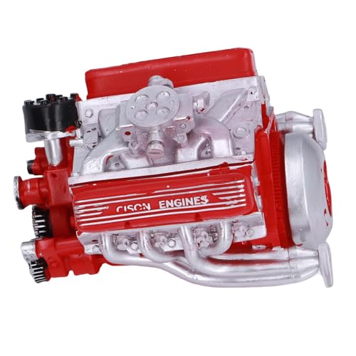 WOHPNLE V8 Model Motor Kit, Harz V8 Auto Motormodell Desktop Display Ornament Home ation für Teenager Erwachsene Haus- oder Büroationen (Rot) von WOHPNLE