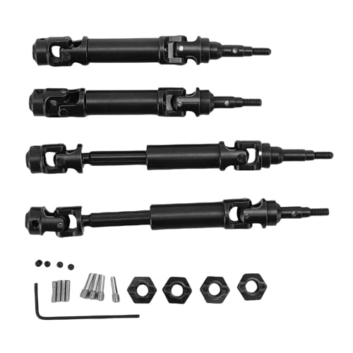 WOHPNLE Vordere Heck -CVD -Antriebswellen Set, Starke Metall -RC -Autoantriebswelle Achsen Einfacher Installation für die Fiesta St Rallye 1/10 4x4 bürstenloser RC -Auto (Schwarz) von WOHPNLE