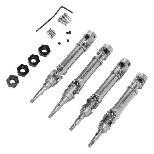 WOHPNLE Vordere Heck -CVD -Antriebswellen Set, Starke Metall -RC -Autoantriebswelle Achsen Einfacher Installation für die Fiesta St Rallye 1/10 4x4 bürstenloser RC -Auto (Silber) von WOHPNLE