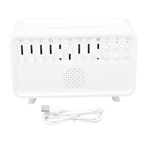 WOHPNLE White Noise Nachtlichtbefeuchter, tragbare Schlaf-Sound-Therapie 3-in-1 White Noise Sound Machine Luftbefeuchter mit Auto-Off-Timer für Schlafzimmer, Büro, Reisen von WOHPNLE
