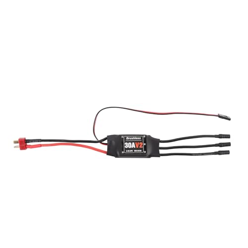 WOHPNLE bürstenloser ESC 30A V2 RC Flugzeug Drone Motor Elektrische Geschwindigkeit Controller T-Stecker an Banane Frau 3,5 mm Lipo 2-4s von WOHPNLE