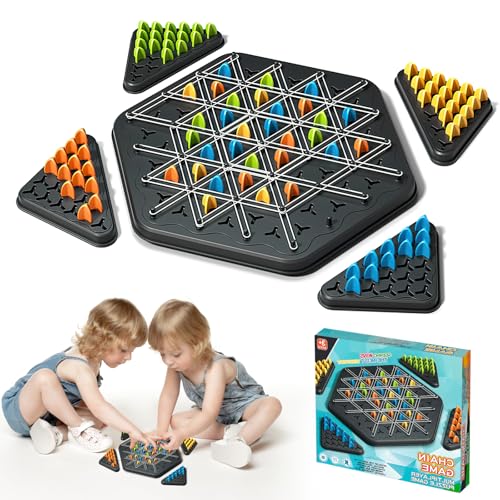 Triggle Spiel, Triggle Borad Game, Brettspiel Familien Spiele, Kettendreieck Schachspiel, Desktop-Brettspiel, Triggle Game Interaktives Steckspiel Puzzlespielzeug für Kinder und Erwachsener Triggle Spiel, Triggle Borad Game, Brettspiel Familien Spiele, Kettendreieck Schachspiel, Desktop-Brettspiel, Triggle Game Interaktives Steckspiel Puzzlespielzeug für Kinder und Erwachsener von WOKICOR