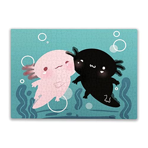 Axolotl Puzzle für Erwachsene, Holzpuzzle, niedliches Salamander-Puzzle, DIY, moderne Wandkunst, Bild, moderne Kunst, Heimdekoration, kreative Geschenke, 500 x 38 cm, 500 Stück Axolotl Puzzle für Erwachsene, Holzpuzzle, niedliches Salamander-Puzzle, DIY, moderne Wandkunst, Bild, moderne Kunst, Heimdekoration, kreative Geschenke, 500 x 38 cm, 500 Stück von WOLCIKI