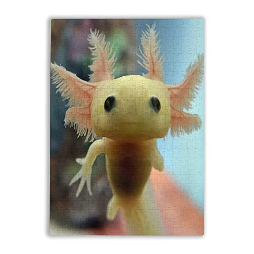 Axolotl Puzzle für Erwachsene, Holzpuzzle, niedliches Salamander-Puzzle, DIY, moderne Wandkunst, Bild, moderne Kunst, Heimdekoration, kreative Geschenke, 500 x 38 cm, 500 Stück Axolotl Puzzle für Erwachsene, Holzpuzzle, niedliches Salamander-Puzzle, DIY, moderne Wandkunst, Bild, moderne Kunst, Heimdekoration, kreative Geschenke, 500 x 38 cm, 500 Stück von WOLCIKI