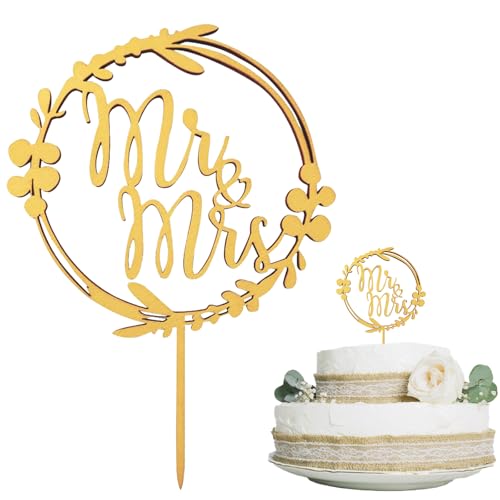 WOLMIK Cake Topper Hochzeit Holz, Tortendeko Hochzeit Mr & Mrs Torten Topper Hochzeitstorte Deko Tortenstecker für Wedding Größe 15 x 22cm WOLMIK Cake Topper Hochzeit Holz, Tortendeko Hochzeit Mr & Mrs Torten Topper Hochzeitstorte Deko Tortenstecker für Wedding Größe 15 x 22cm von WOLMIK