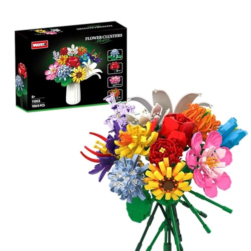 WOMA Blumenstrauß Bauset – 1064 Teile, 12 Blumenarten – DIY Blumen Set ohne Vase für Kinder & Erwachsene – Kreatives Geschenk für Büro, Muttertag, Geburtstag, Valentinstag, Weihnachten WOMA Blumenstrauß Bauset – 1064 Teile, 12 Blumenarten – DIY Blumen Set ohne Vase für Kinder & Erwachsene – Kreatives Geschenk für Büro, Muttertag, Geburtstag, Valentinstag, Weihnachten von WOMA