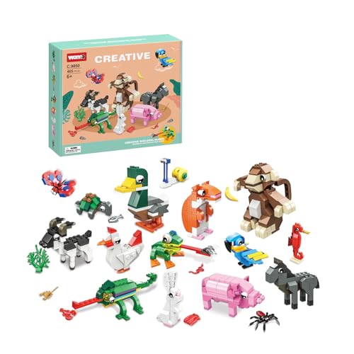 WOMA C9050 Tier-Spielset mit 465 Teilen, Lernspielzeug für Kinder ab 6 Jahren von WOMA