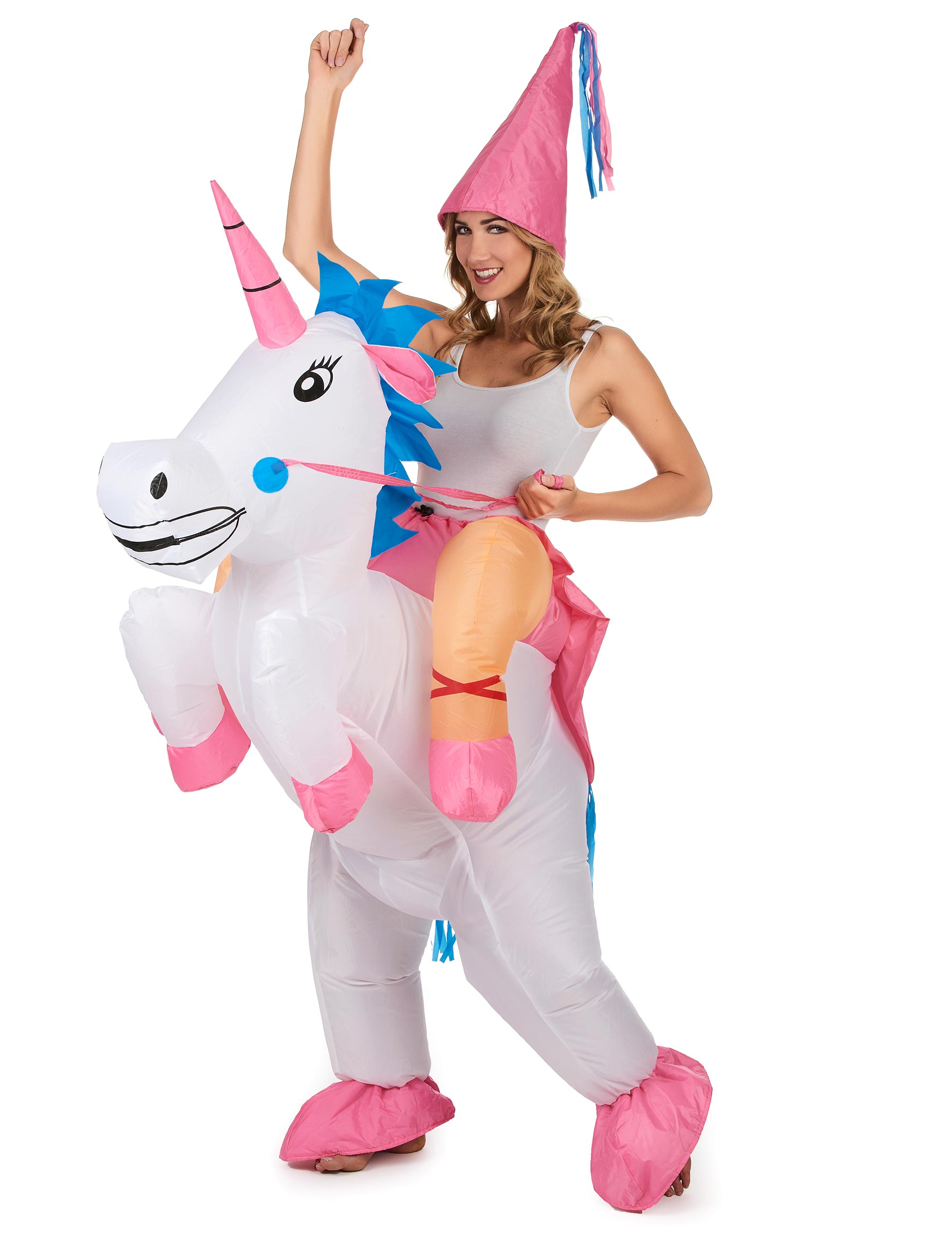 Aufblasbares Prinzessin auf Einhorn Damenkostüm Huckepack bunt Aufblasbares Prinzessin auf Einhorn Damenkostüm Huckepack bunt von KARNEVAL-MEGASTORE