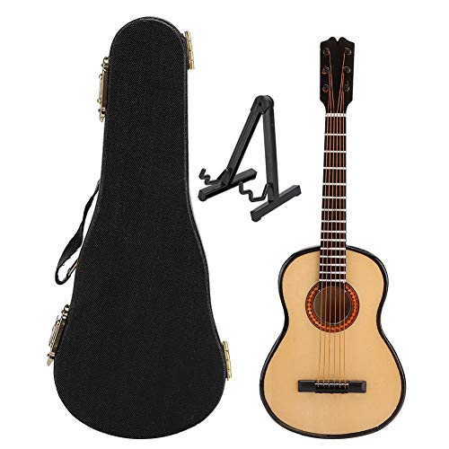 1/6 Gitarrendekoration aus Holz, Modell Musikinstrumente, Gitarre für Puppen von 30,5 cm (12 Zoll) von WONZHEC