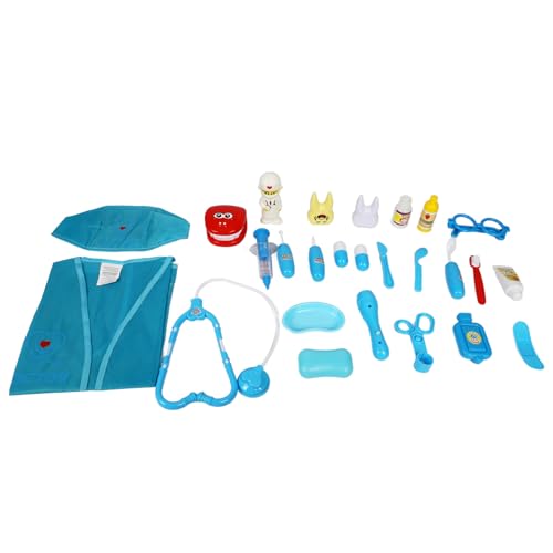 Doktor Kits für Kinder mit Zelt Doktor -Mantel -Kappe Stethoskope Tools Kinder Ärzte Spielen Sets Kleinkind Doktor -Spielset Rollens Spiele Rätselspieltoten Eltern Kinder (67a) von WONZHEC