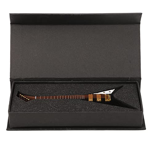 Hölzerne Miniatur -E -Gitarrenständer Schwarz Mini Musical Instrument Dollhouse Model Dekoration von WONZHEC