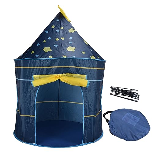 Kinder Spielen Zeltspielzeug Prinzessin Castle für Indoor Game Playhouse für Kinder (Blauer Sternenhimmel) von WONZHEC