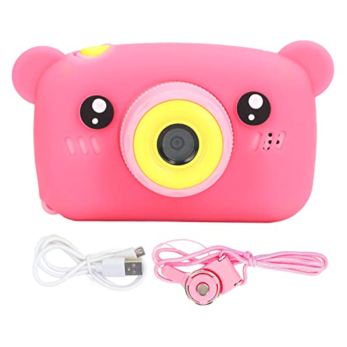 Kinderkamera Cartoon Digital Video Spielzeug Geburtstags mit Lanyard (Rosa) von WONZHEC