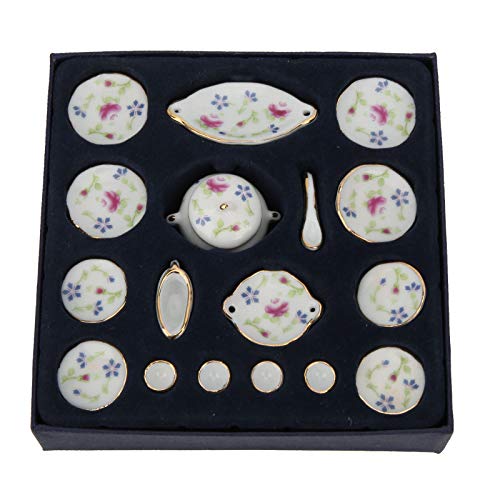 Miniaturhaus Keramik-Tee-Set Simulation Küchengeschirr Modell Spielzeug Elegante Exquisite Rollenspielzubehör für Kinder Keramik Tee Set Miniaturhaus Keramik-Tee-Set Simulation Küchengeschirr Modell Spielzeug Elegante Exquisite Rollenspielzubehör für Kinder Keramik Tee Set von WONZHEC