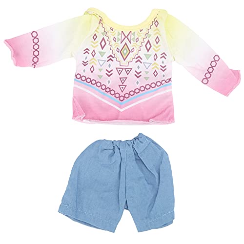 Puppenkleidung, niedliche Tops, Hose mit einzigartigem Muster, Zubehör für Kinder mit einer Größe von 45,7 cm (18 Zoll) von WONZHEC