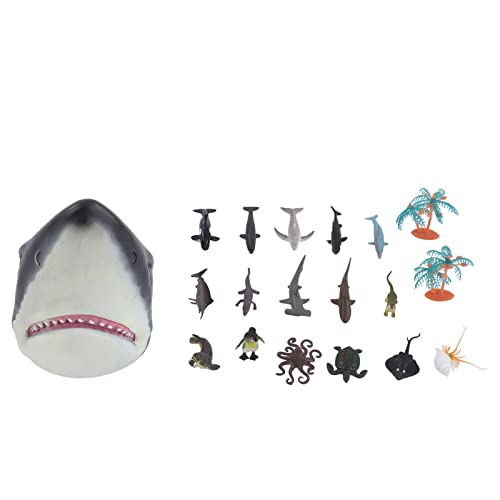 Sea Animal Hand Puppet Set Lifelike Fish Head Tiermodell Spielzeug für Kinder von WONZHEC