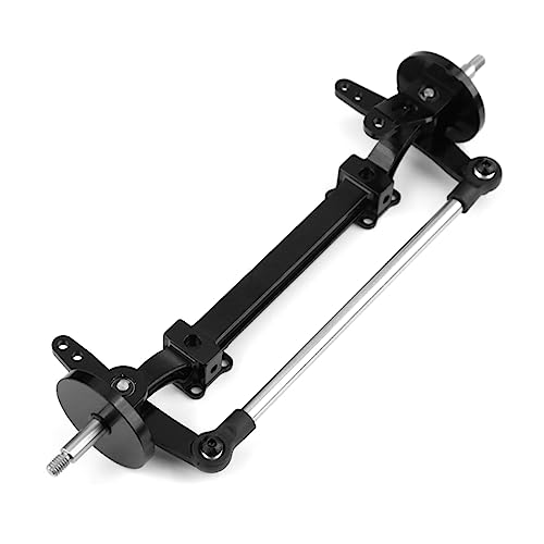 Steering Link Rod Set Metal Front Axle Kit High Simulation for Tamiya Truck Tractor Remote Control Car 1:14 Scale (Black) von WONZHEC