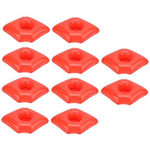 WONZHEC 10pcs rote Lippen Form aufblasbare Getränkehalter Schwimmbad Schwimmer Wasserpartyzubehör WONZHEC 10pcs rote Lippen Form aufblasbare Getränkehalter Schwimmbad Schwimmer Wasserpartyzubehör von WONZHEC