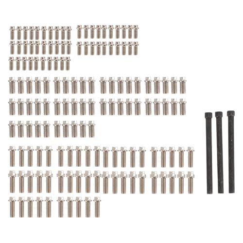 WONZHEC 150pcs RC Rad Hub -Schrauben M2 M2,5 M3 Edelstahl RC Rad Rand Schraubenschraubenkit für 1/8 1/10 1/12 1/16 RC -Auto von WONZHEC
