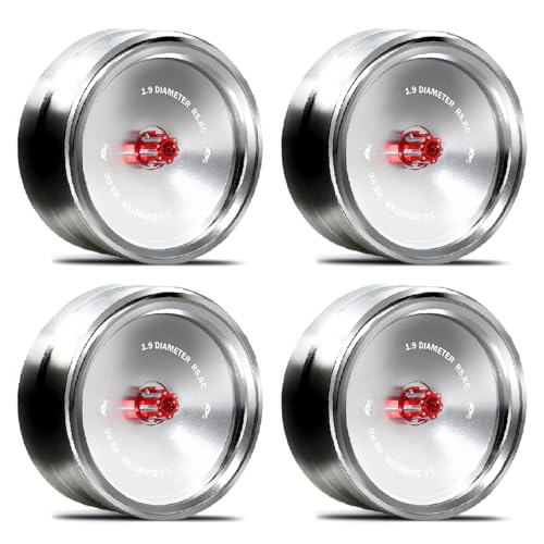 WONZHEC 4 PCs Rad Rim Hub 1,9 -Zoll -Metall -Hub -Austausch für axiale SCX10-4 Kletterautos Fernbedienung Autos Zubehör Typ -C (-3) von WONZHEC