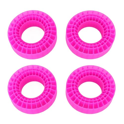 WONZHEC 4pcs RC -Reifenschaumeinsatz 3 Schichten Hohltemperatur Silikon RC -Auto -Reifenschaum für 1/10 RC -Auto 1,9 -Zoll -Reifen (Rosenrot) von WONZHEC