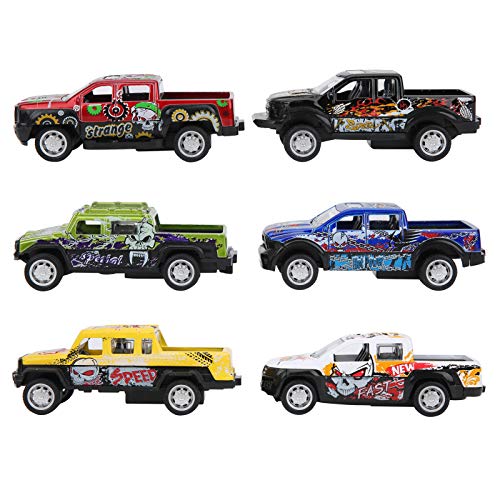 WONZHEC Alloy Pickup Fahrzeug Set Modellauto Spielzeug 1:64 Simulation zurückziehen für Erwachsene Kinder Mädchen Home Collection Dekoration von WONZHEC