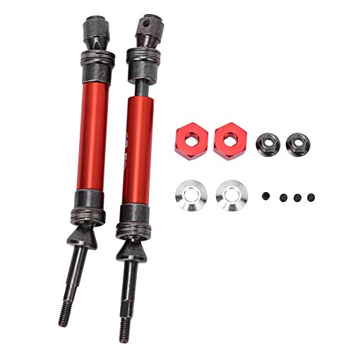 WONZHEC Aluminiumlegierung Stahl RC Antriebswelle Accessoire für ECX 2WD 1/10 RC Hobby Auto (Red ECX232000R) von WONZHEC