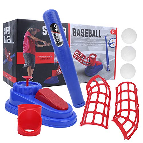 WONZHEC Baseball Pitching Toy Training Kinder Kinder Launch Baseball Bat Action Action Swing Game Kit von WONZHEC