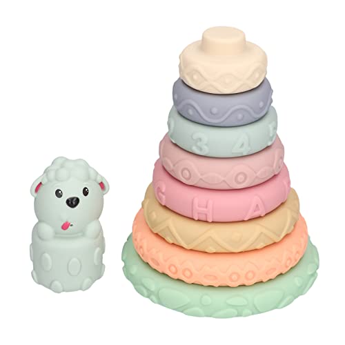 WONZHEC Building Building Blocks Sensory Toy (Stacking von Tieren mit 9 Schichten 1039) von WONZHEC