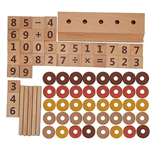WONZHEC Children Wooden Blocks and Rings Stacking Toys Number Counting Learning Education Toy WONZHEC Children Wooden Blocks and Rings Stacking Toys Number Counting Learning Education Toy von WONZHEC