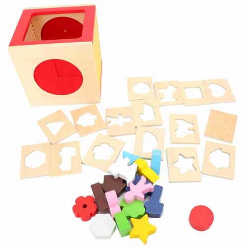WONZHEC Childrens Toys Memory Training Matching Game Early Education Interactive Toy Wood Box Card Matching Blöcke anwendbares Alter 3 Jahre alt von WONZHEC