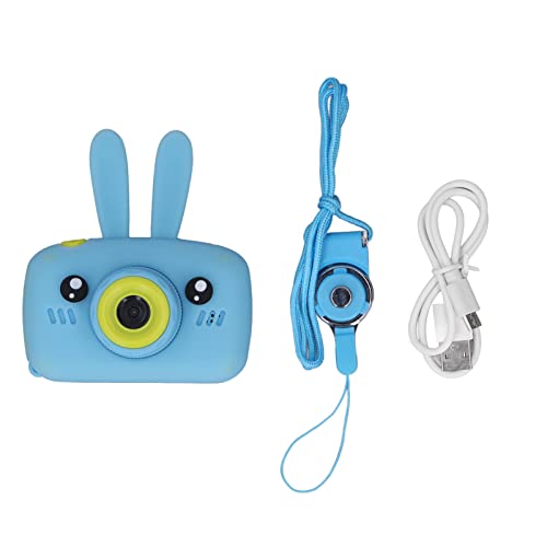 WONZHEC Kinderkamera-Spielzeug, 1200 W, HD, digitaler Foto- und Videorekorder mit Spielen, schöne Kinderkamera zum Spaß, 2-Zoll-Display, Autofokus, integrierte Spiele, stoßfestes Gehäuse (Blau) von WONZHEC