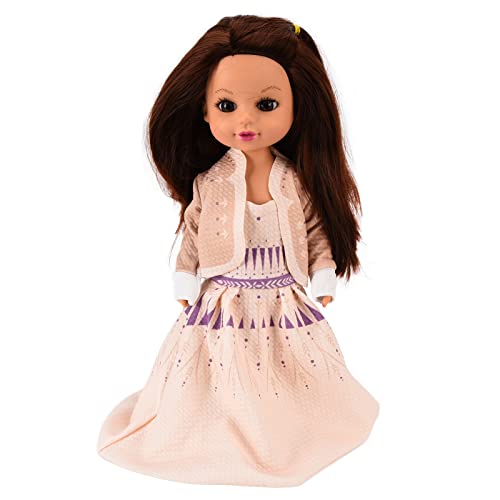 WONZHEC Modische 35,6 cm große Babypuppen in einem Retro-Kleid für Kinder von WONZHEC