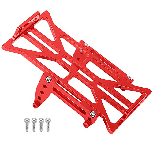 WONZHEC RC Aluminiumlegierung Batterie -Board -Stoßfänger Ersatz für axiales SCX24 90081 C10 1/24 RC -Auto (Red) von WONZHEC